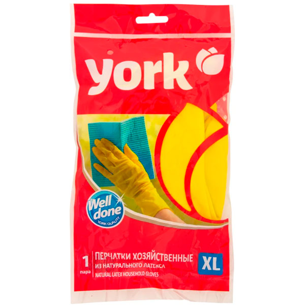 Перчатки York хозяйственные размер XL - фото 1