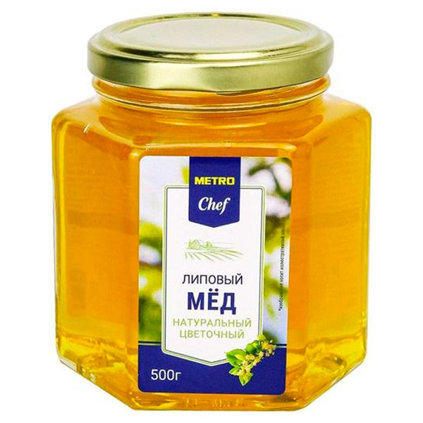 Мёд Metro Chef натуральный цветочный липовый 500 гр