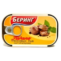 Печень тресковых рыб Беринг натуральная ж/б 120 гр