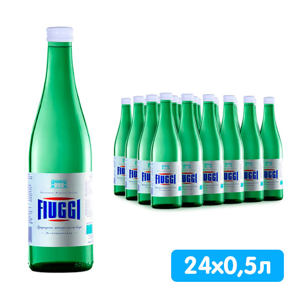 Вода Fiuggi Natural 0,5 литра без газа, стекло, 24 шт. в уп