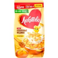 Хлопья Любятово кукурузные медовые 250 гр