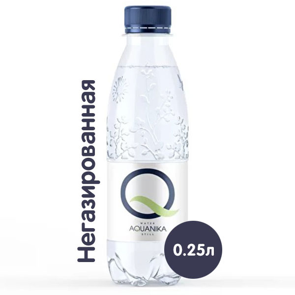 Вода Aquanika 0.25 литра, без газа, пэт, 24 шт. в уп.