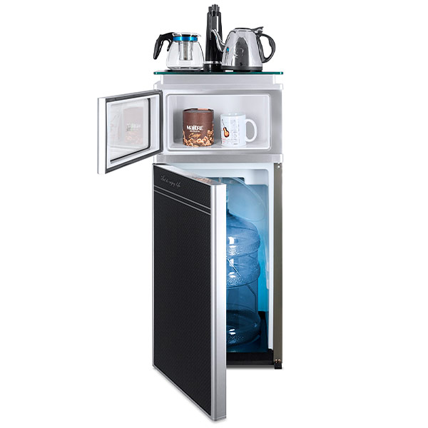 Кулер с чайным столиком Тиабар Ecotronic TB3-LE UV серебристый/черный (шкафчик 7 литров)