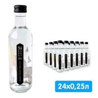 Кремниевая родниковая вода Sienergy / Сиэнерджи 0.25 литра, без газа, стекло, 24 шт. в уп.