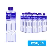Вода Старо-Мытищинский Источник Премиум 0.5 литра, без газа, пэт, 12 шт. в уп.