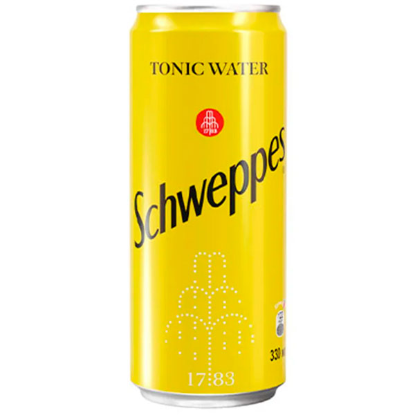 Schweppes Tonic Water / Швепс Тоник импорт 0,33 литров, газ, ж/б, 15 шт. в уп.