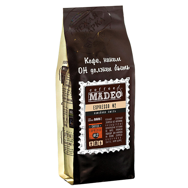 Кофе Madeo №2 зерновой 200 гр