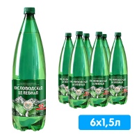 Вода Кисловодская целебная 1.5 литра, газ, пэт, 6 шт. в уп.