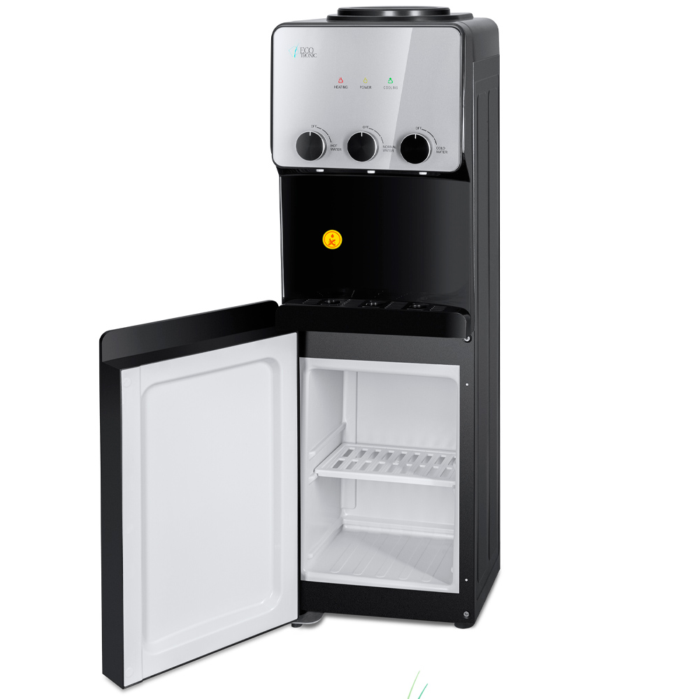 Кулер Ecotronic K26-LCE черный/серебристый (шкафчик 16 литров)