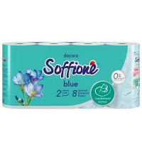 Туалетная бумага Soffione Decoro Blue 2х-слойная (8 шт)