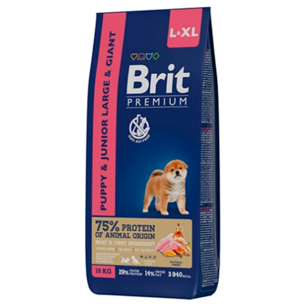 Сухой корм Brit для молодых собак крупных пород 15 кг