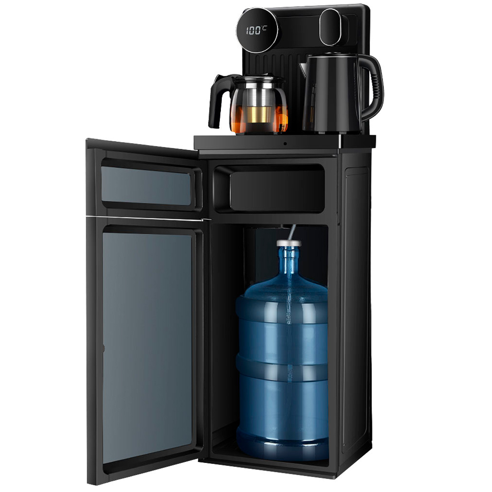 Кулер с чайным столиком Тиабар AEL LK-AEL-81a темно-серый (шкафчик 4 литра)