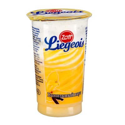 Десерт молочный Zott Liegeois Ваниль со сливочным муссом 2.4% 175 гр