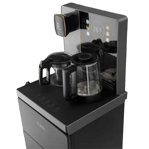 Кулер с чайным столиком Тиабар AEL LD-AEL-TB83a темно-серый (шкафчик 3 литра)