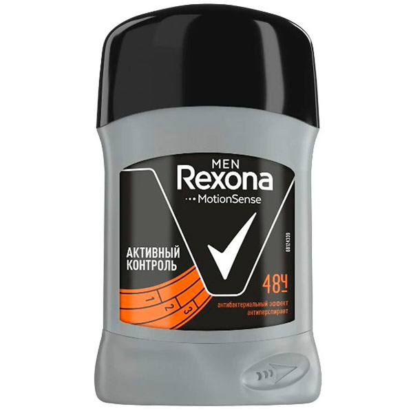 Дезодорант стик Rexona Men Активный контроль с антибактериальным эффектом мужской 50 мл