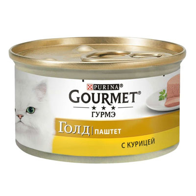 Корм для кошек Gourmet Gold паштет с курицей (85гр) (24шт)