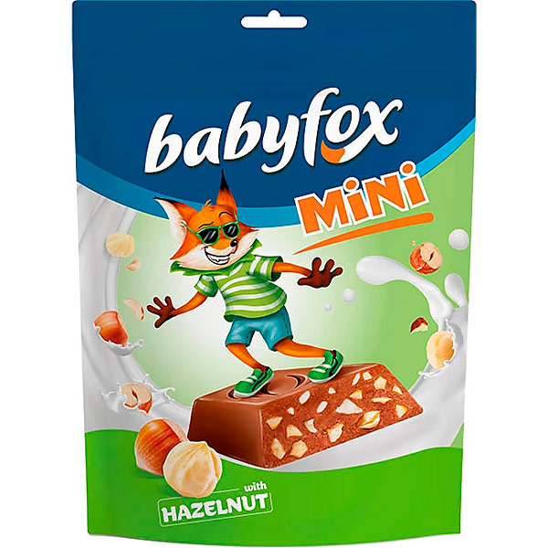 Конфеты BabyFox mini шоколадные с фундуком 120 гр