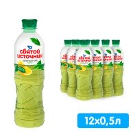 Напиток Святой источник Зеленый чай Лимон 0.5 литра, пэт, 12 шт. в уп.