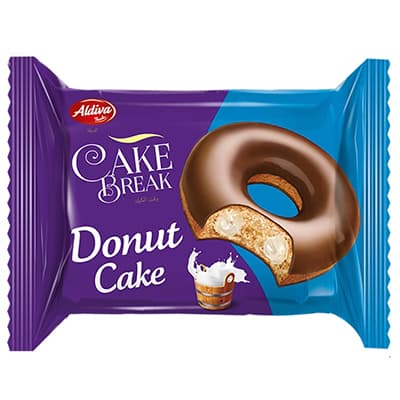 Пончик Aldiva Cake Break Donut с молочным кремом покрытый шоколадом 50 гр