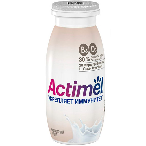 Кисломолочный продукт Actimel натуральный сладкий 1,6% БЗМЖ 95 гр - фото 1