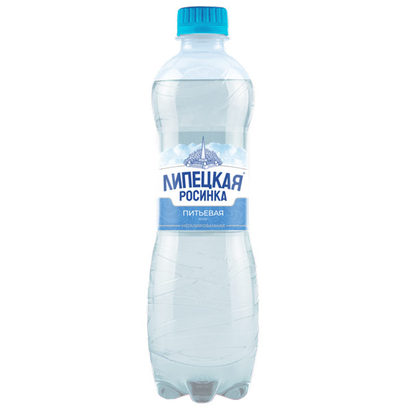 Вода Липецкая Росинка питьевая 0,5 литра, без газа, пэт, 12 шт. в уп