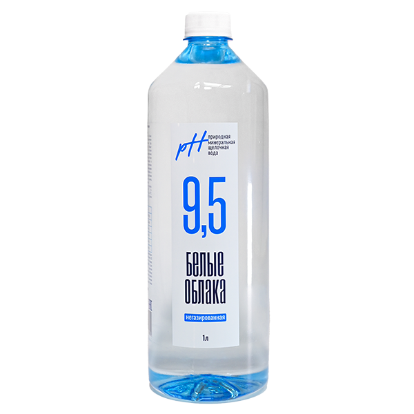 Вода Белые Облака 1 литр, без газа, пэт, 6 шт. в уп.