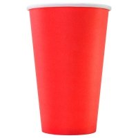 Стаканы одноразовые красные картонные 350 мл 50 шт. в уп.