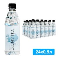 Вода Icelandic Glacial 0.5 литра, без газа, пэт, 24 шт. в уп.
