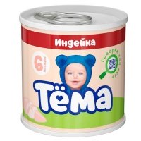 Пюре мясное Тёма индейка с 6 месяцев 90 гр (12 шт.)