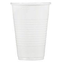 Стаканы одноразовые пластиковые белые 200 мл 100 шт. в уп.