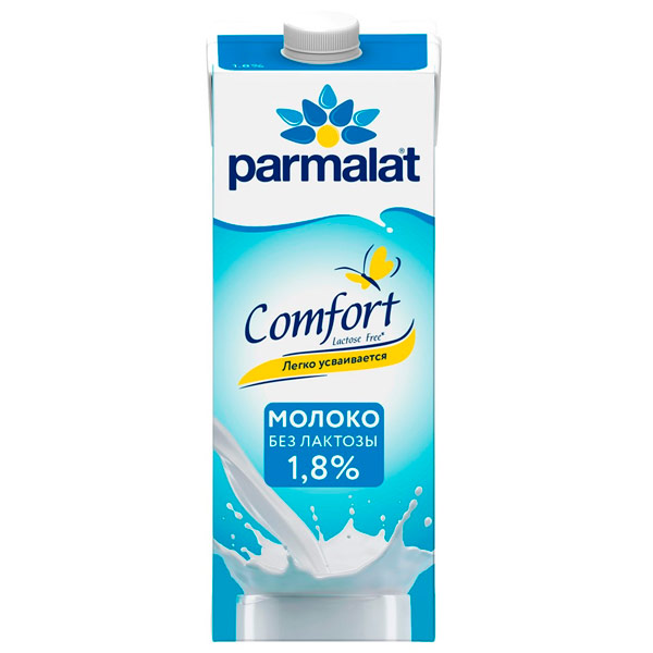 Молоко Parmalat Сomfort безлактозное ультрапастеризованное 1,8% БЗМЖ 1 литр