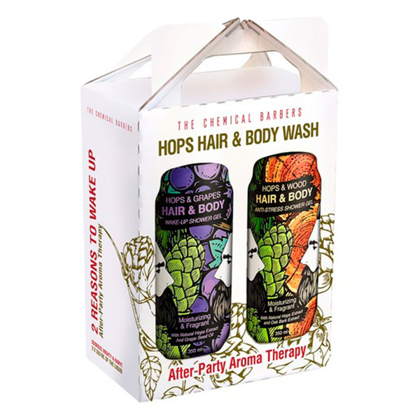 

Подарочный набор Hips & Hops Chemical Barbers гели для душа хмель/бергамот, хмель/дерево 2х350 мл