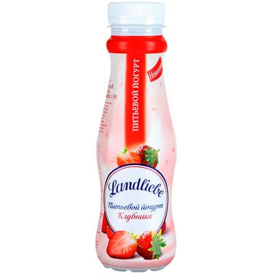 Йогурт питьевой Landliebe клубника 1,5% БЗМЖ 290 гр