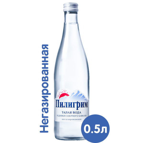 Вода Пилигрим 0.5 литра, без газа, стекло, 12 шт. в уп Вода Пилигрим 0.5 литра, без газа, стекло, 12 шт. в уп. - фото 1