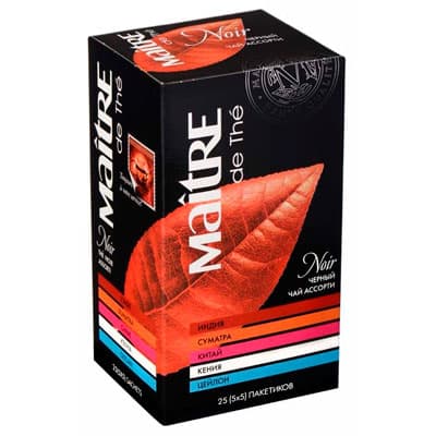 Чай Maitre Ассорти 5 звезд 25 пак