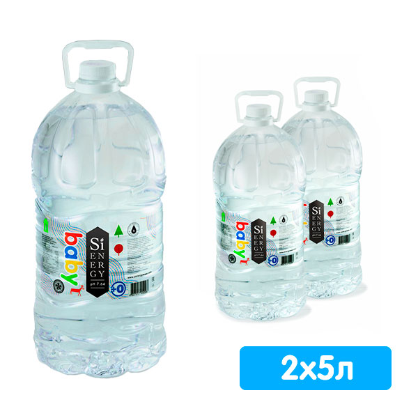 Вода Sienergy Baby для детей 0+ 5 литров, 2 шт. в уп Вода Sienergy Baby для детей 0+ 5 литров, 2 шт. в уп. - фото 1