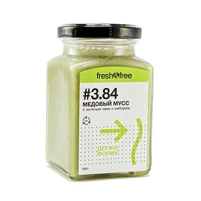 Медовый мусс Fresh&Free Держи форму с зеленым чаем и имбирем 300 гр
