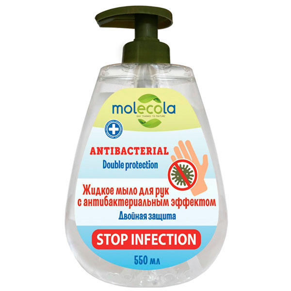 Жидкое мыло для рук с антибактериальным эффектом Molecola 550 мл