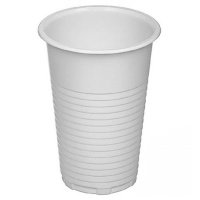 Стаканы одноразовые пластиковые белые 200 мл 100 шт. в уп.