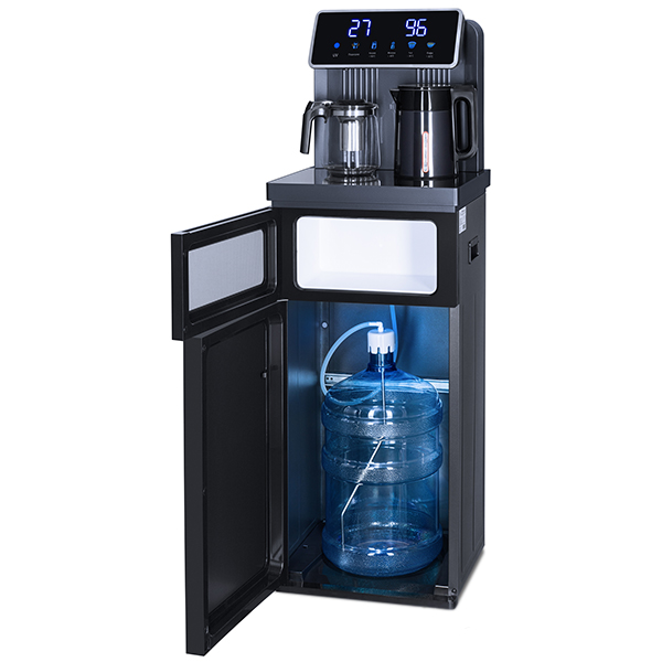 Кулер с чайным столиком Тиабар Ecotronic TB30-LNR UV темно-серый (шкафчик 7 литров)