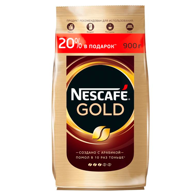 Кофе растворимый Nescafe gold 900 гр м/у