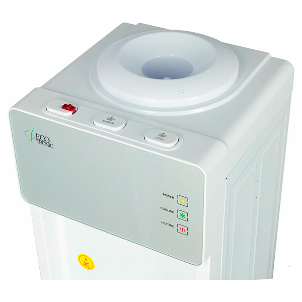 Кулер Ecotronic K23-LCE XS белый/серебро (шкафчик 7 литров)