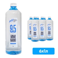 Вода Белые Облака 1 литр, без газа, пэт, 6 шт. в уп.