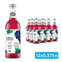 Напиток Абрау Винонад Зеро Каберне, 0.375 литра, газ, стекло, 12 шт. в уп.