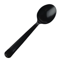Ложки столовые Премиум пластиковые черные 180 мм 50 шт. в уп.