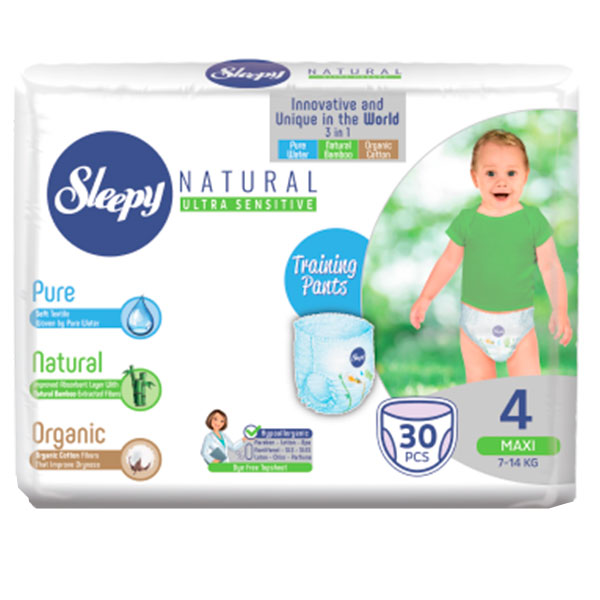 

Трусики Sleepy Natural Maxi 7-14кг 30шт