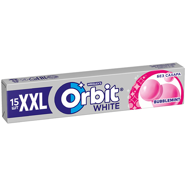 Жевательная резинка Orbit White XXL Bubblemint 20 гр - фото 1