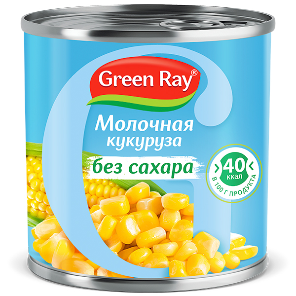 Кукуруза Green Ray без сахара ж/б 425 мл