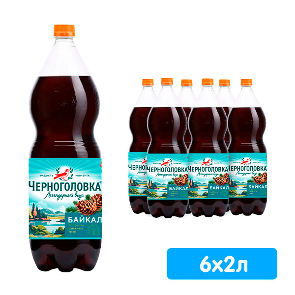 Черноголовка Байкал 2 литра, газ, пэт, 6 шт. в уп. Черноголовка Байкал 2 литра, газ, пэт, 6 шт. в уп.