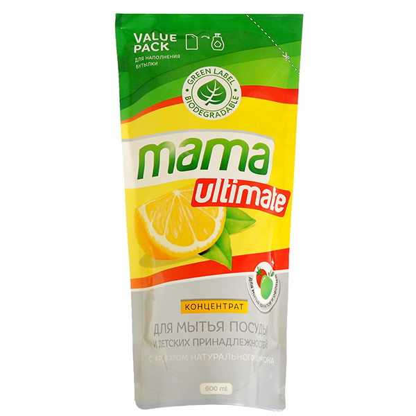 Концентрат для мытья детской посуды Mama Ultimate лимон 600 мл